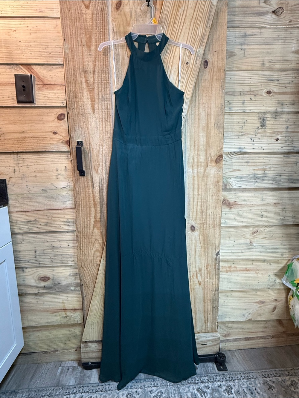 Lulu's Dark Teal Halter Maxi Dress